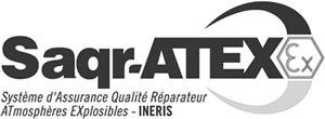 logo Saqr Atex - système d'assurance qualité réparateur atmosphères explosibles INERIS
